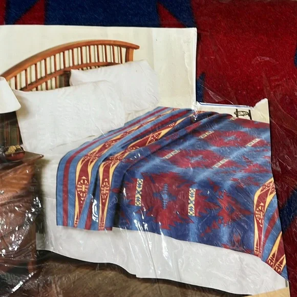 Southwestern Print Blanket 72 X 90 USA NEW Aztec Owen